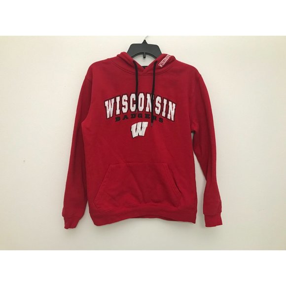 Colosseum Wisconsin Badgers Mens M Red Hoodie Sweatshirt *14 - Picture 1 of 5